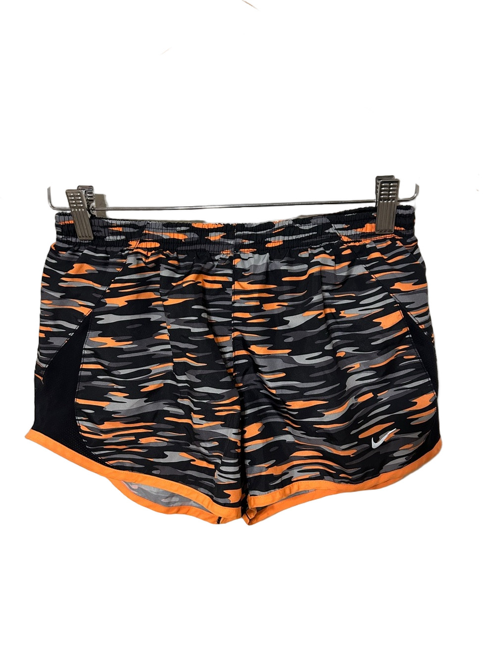 🧸NIKE Black & Orange Active Running Shorts size Small GUC